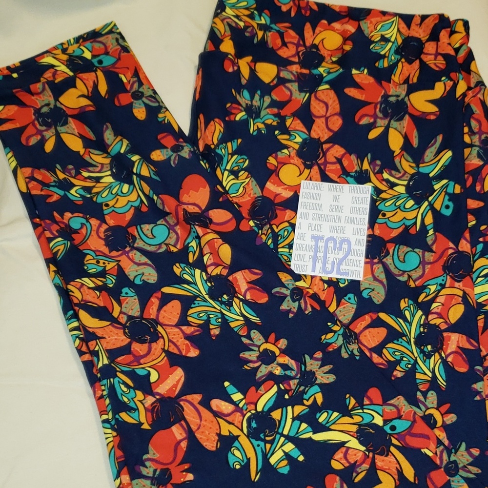 LULAROE TC2 FLORAL LEGGINGS